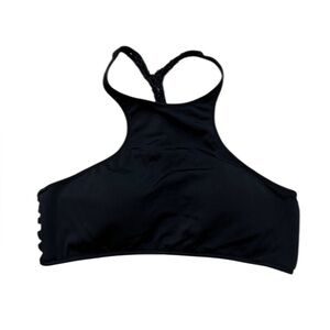 Victorias Secret Women’s Black High Neck Crochet Halter Bikini Top Small